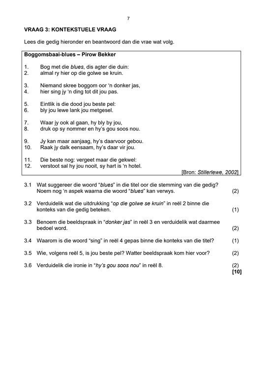 Afrikaans Huistaal Gr. 11 Assesseringstaak 2026 Kwartaal 4 Vraestel 2 - Image 3