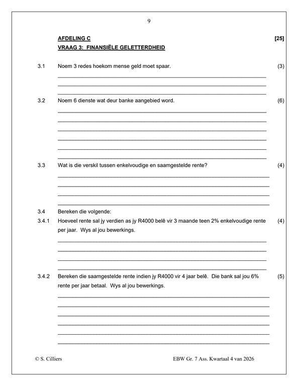 Ekonomiese- en Bestuurswetenskap Gr. 7 Assesseringstaak 2026 Kwartaal 4 - Image 3