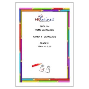 English Home Language Gr. 11 Assessment Task 2026 Term 4 Paper 1