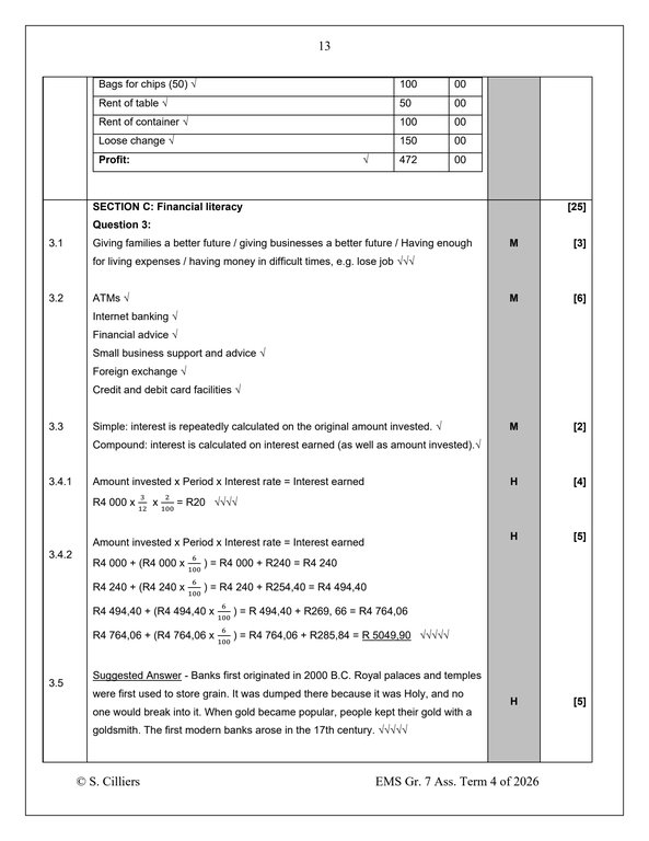 Economic and Management Sciences Gr. 7 Assessment Task 2026 Term 4 - Image 5