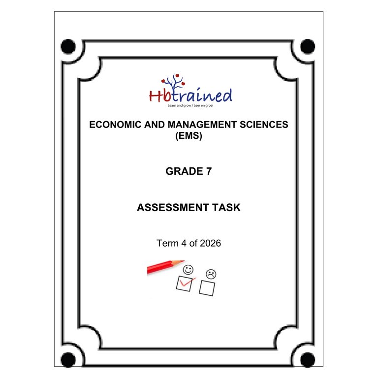 Economic and Management Sciences Gr. 7 Assessment Task 2026 Term 4
