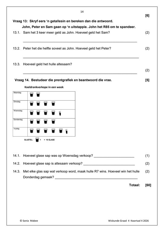 Wiskunde Gr. 4 Assesseringstaak 2026 Kwartaal 4 - Image 5