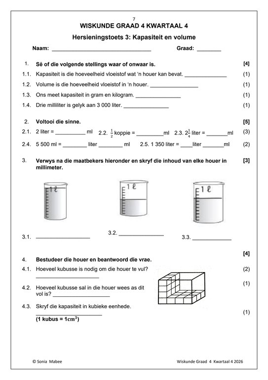 Wiskunde Gr. 4 Assesseringstaak 2026 Kwartaal 4 - Image 4