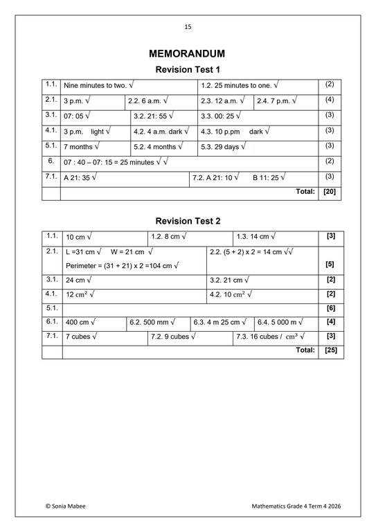 Mathematics Gr. 4 Assessment Task 2026 Term 4 - Image 4