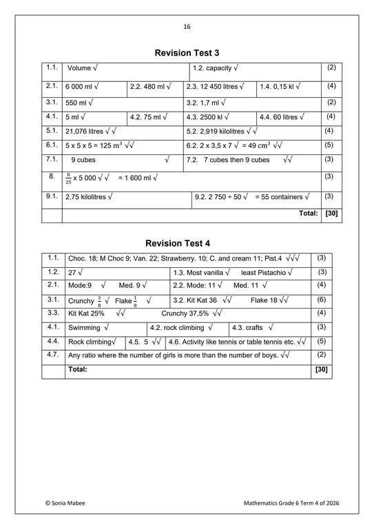 Mathematics Gr. 6 Assessment Task 2026 Term 4 - Image 5