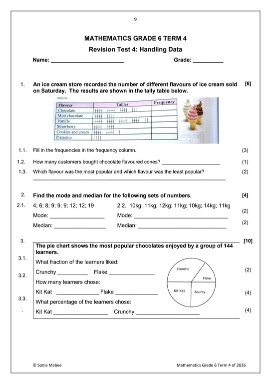 Mathematics Gr. 6 Assessment Task 2026 Term 4 - Image 3