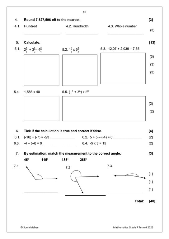 Mathematics Gr. 7 Assessment Task 2026 Term 4 - Image 3