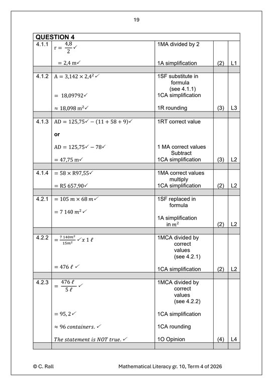 Mathematical Literacy Gr. 10 Assessment Task 2026 Term 4 Paper 2 - Image 5