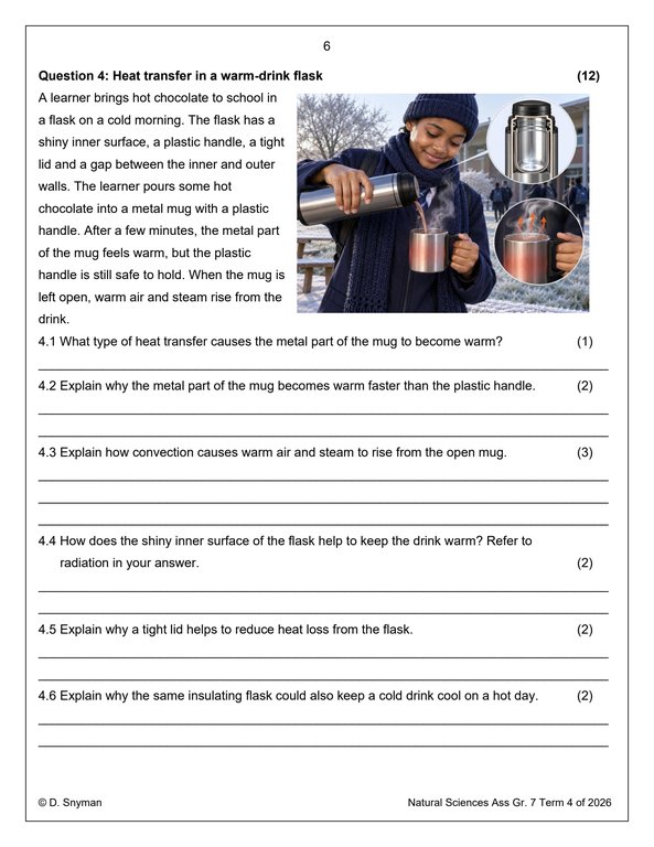 Natural Sciences Gr. 7 Assessment Task 2026 Term 4 - Image 4