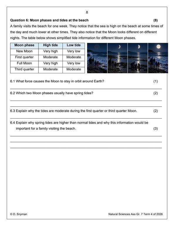 Natural Sciences Gr. 7 Assessment Task 2026 Term 4 - Image 5