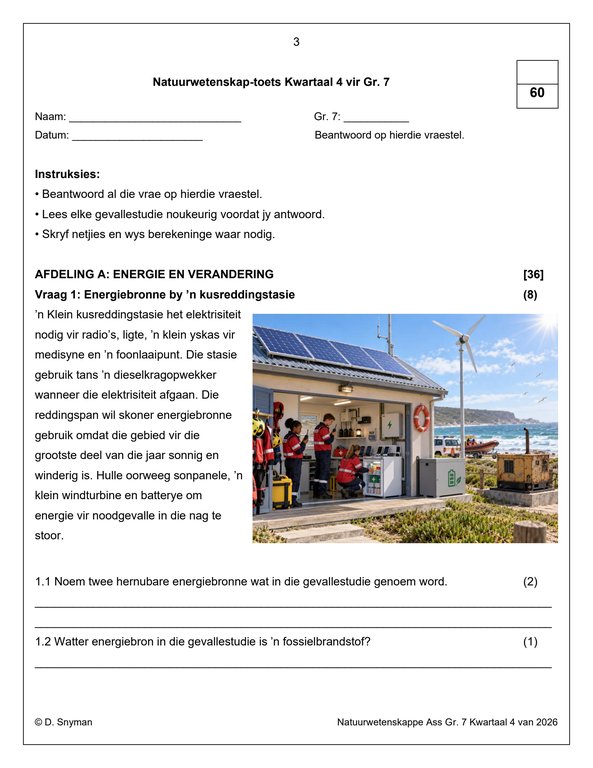 Natuurwetenskap Gr. 7 Assesseringstaak 2026 Kwartaal 4 - Image 3