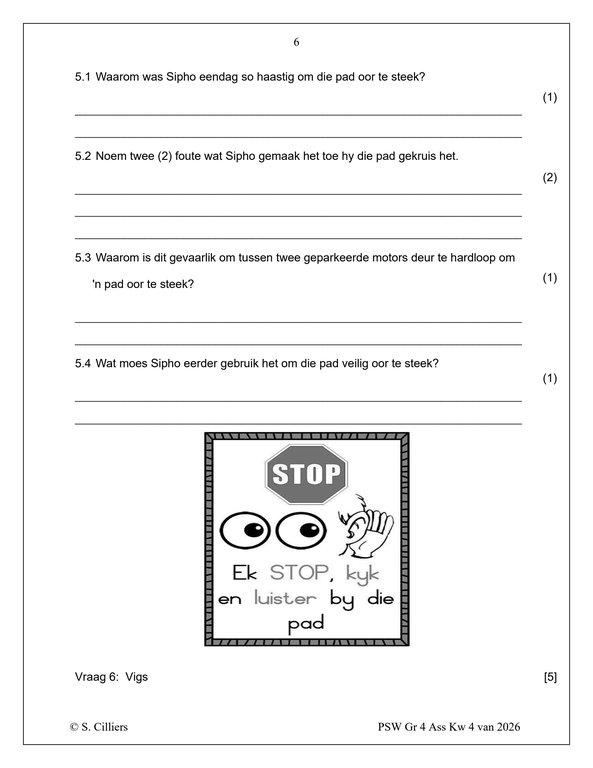 Lewensvaardighede (PSW) Gr. 4 Assesseringstaak 2026 Kwartaal 4 - Image 3