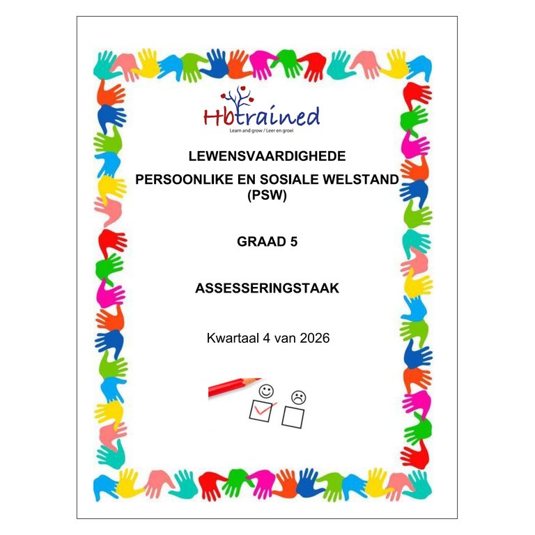Lewensvaardighede (PSW) Gr. 5 Assesseringstaak 2026 Kwartaal 4