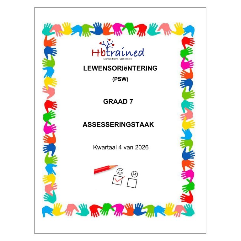 Lewensvaardighede (PSW) Gr. 7 Assesseringstaak 2026 Kwartaal 4