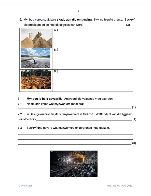 Sosiale Wetenskap Aardrykskunde Gr. 5 Assesseringstaak 2026 Kwartaal 4 - Image 4