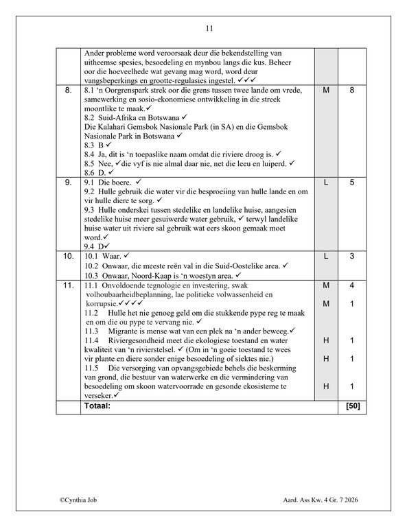 Sosiale Wetenskap Aardrykskunde Gr. 7 Assesseringstaak 2026 Kwartaal 4 - Image 5