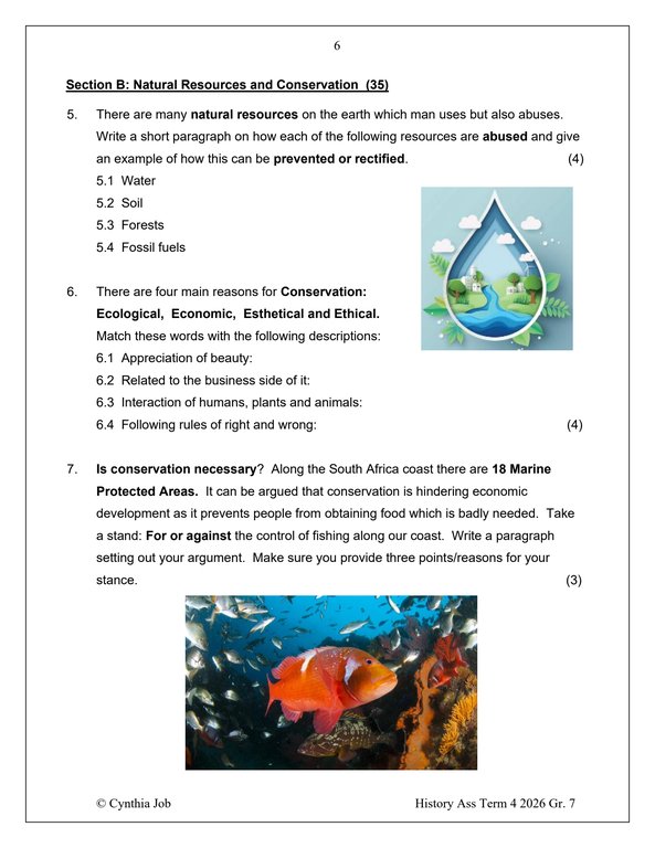 Social Sciences Geography Gr. 7 Assessment Task 2026 Term 4 - Image 4