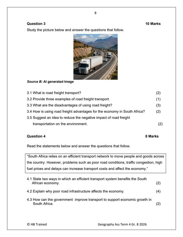 Social Sciences Geography Gr. 8 Assessment Task 2026 Term 4 - Image 3
