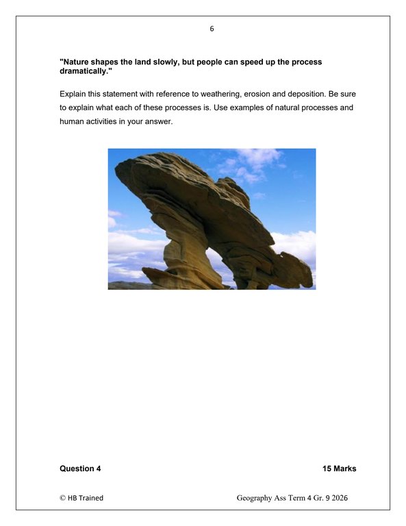 Social Sciences Geography Gr. 9 Assessment Task 2026 Term 4 - Image 4