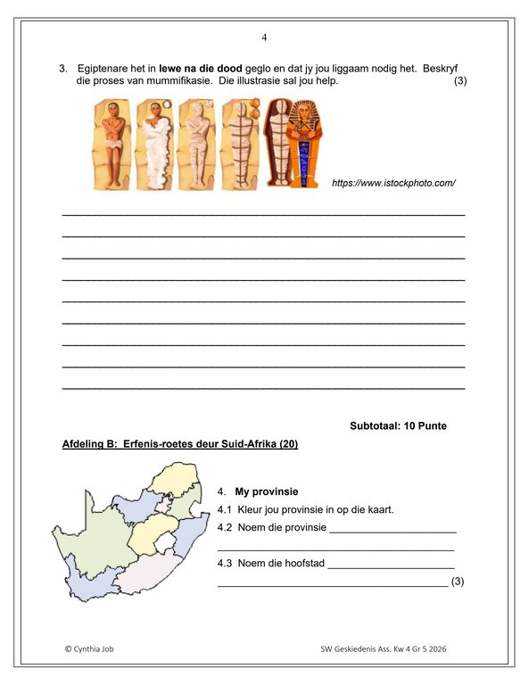 Sosiale Wetenskap Geskiedenis Gr. 5 Assesseringstaak 2026 Kwartaal 4 - Image 3