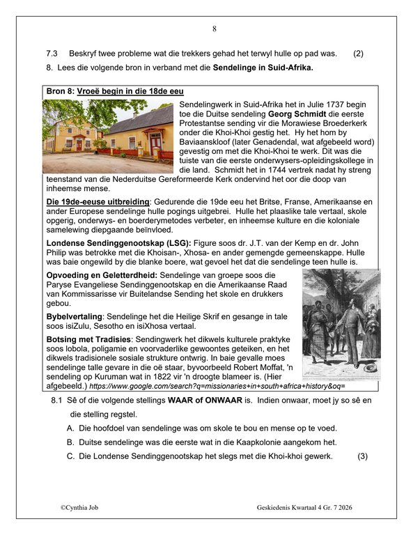 Sosiale Wetenskap Geskiedenis Gr. 7 Assesseringstaak 2026 Kwartaal 4 - Image 5