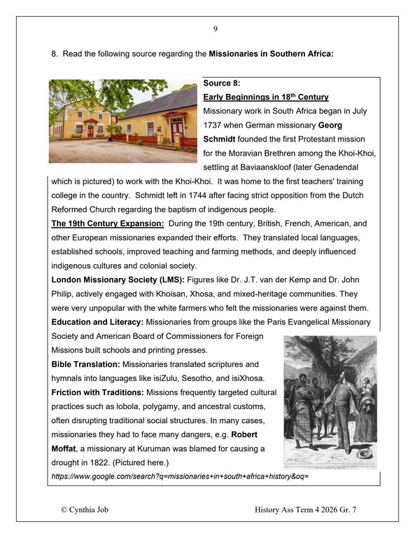 Social Sciences History Gr. 7 Assessment Task 2026 Term 4 - Image 4