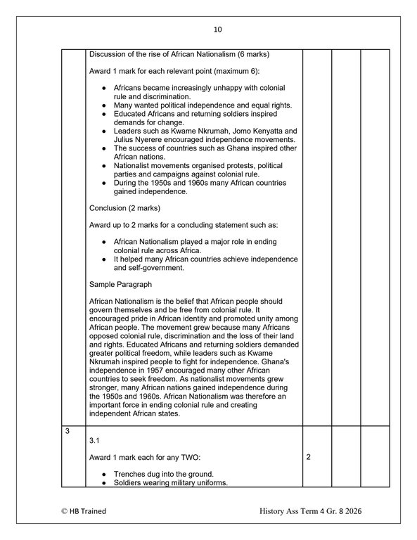 Social Sciences History Gr. 8 Assessment Task 2026 Term 4 - Image 4