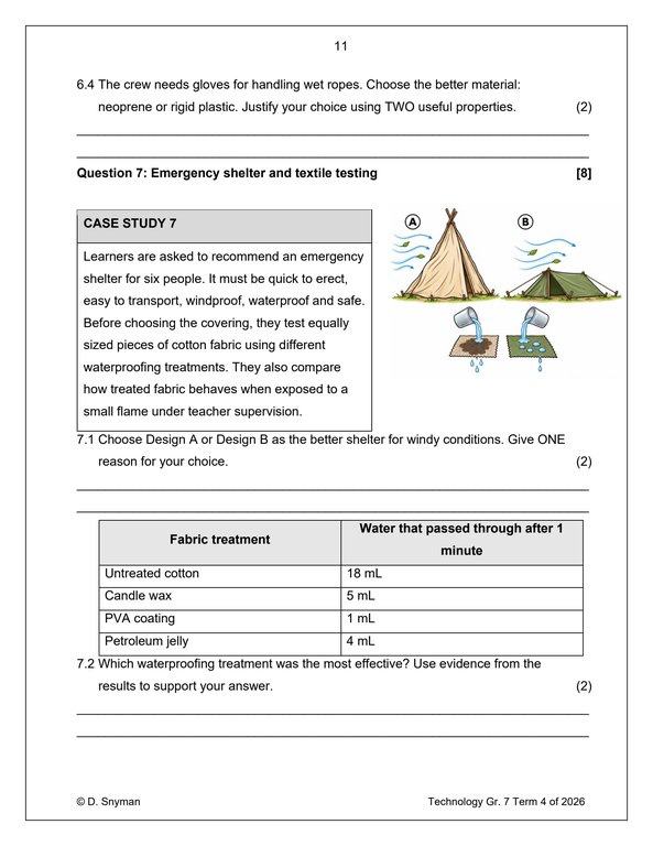 Technology Gr. 7 Assessment Task 2026 Term 4 - Image 3