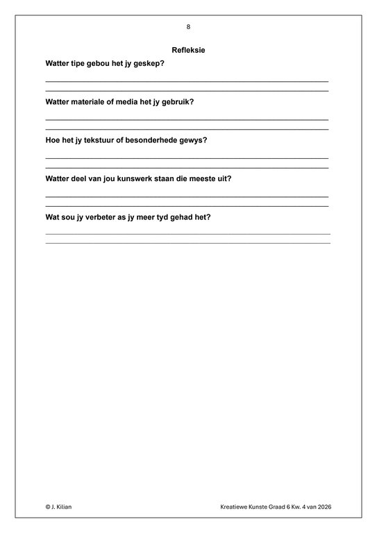 Visuele Kuns Gr. 6 Assesseringstaak 2026 Kwartaal 4 - Image 4