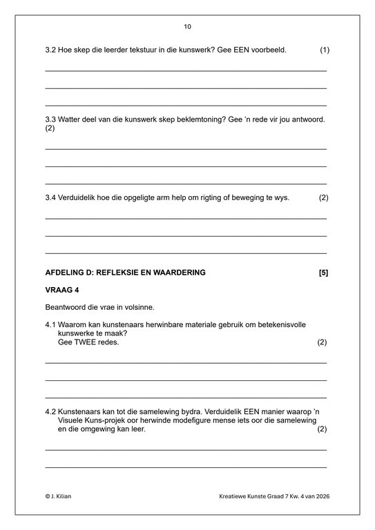 Visuele Kuns Gr. 7 Assesseringstaak 2026 Kwartaal 4 - Image 5