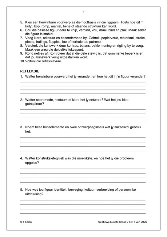 Visuele Kuns Gr. 7 Assesseringstaak 2026 Kwartaal 4 - Image 3