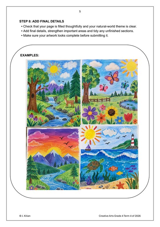 Visual Arts Gr. 4 Assessment Task 2026 Term 4 - Image 3