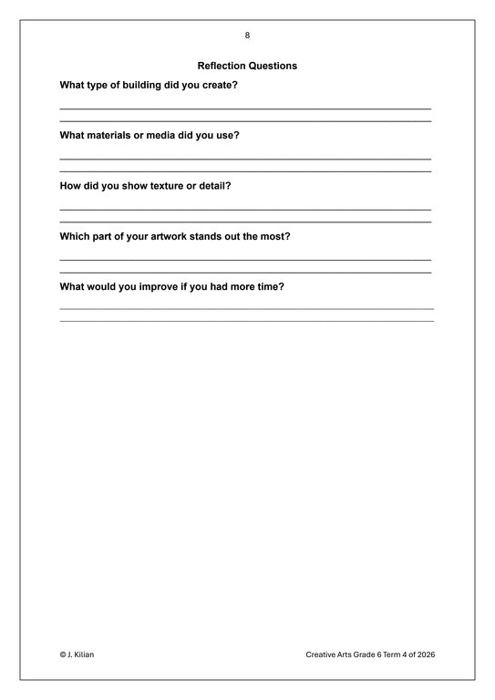 Visual Arts Gr. 6 Assessment Task 2026 Term 4 - Image 5