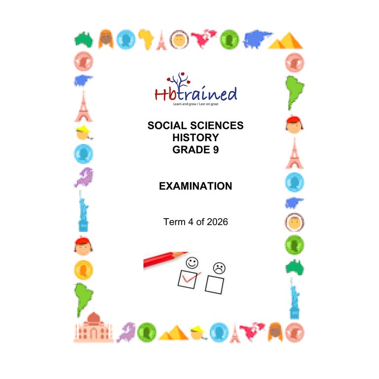 Social Sciences History Gr. 9 Assessment Task 2026 Term 4