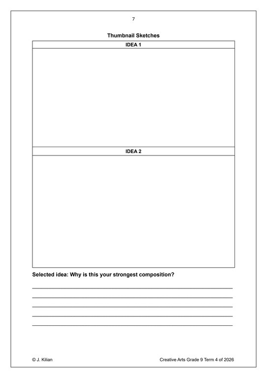Visual Arts Gr. 9 Assessment Task 2026 Term 4 - Image 4